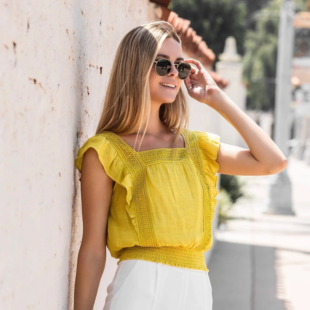 Hope Horizon Resort Top NWT-Mustard